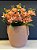 Cachepot em Cimento - Rosa - Relevo - 24,5CM - Imagem 1