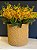 Cachepot em Cimento - Bege - Relevo -  34,5CM - Imagem 1
