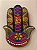 Hamsa- Mão de Fatima - Madeira - Pintado a mão - Colorido - Imagem 1