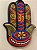 Hamsa- Mão de Fatima - Madeira - Pintado a mão - Colorido - Imagem 2