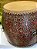 Tamborete - Garden Seat - Pintado à mão - Vermelho e Dourado Arabesco - Imagem 2