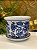 Cachepot em Ceramica - Azul e Branco - 14,5CM - Imagem 2