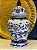 Vaso Potiche - Azul e Branco - Cerâmica - 45cm - Imagem 1
