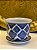 Cachepot em Ceramica - Azul e Branco - 14CM - Imagem 3