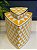 Potiche  - Ceramica - Amarelo e Branco - 19CM - Imagem 1