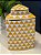 Potiche  - Ceramica - Amarelo e Branco - 26CM - Imagem 2