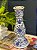 Castiçal - Porta Vela - Ceramica - Branco e Azul - Imagem 3