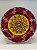 Prato de Parede Pequeno - Turquia - Decorativo - Cerâmica - Alto Relevo - Vermelho e Amarelo - Imagem 1