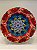 Prato de Parede Pequeno - Turquia - Decorativo - Cerâmica - Alto Relevo - Coral e Azul - Imagem 1