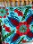 Capa de Almofada Bordada 45x45 Azul Turquesa - Imagem 2