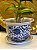 Cachepot em Ceramica - Azul e Branco - 24CM - Imagem 2