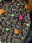 Echarpe Bordada - Flores - Preto - Imagem 2