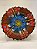 Prato de Parede Pequeno - Turquia - Decorativo - Cerâmica - Alto Relevo - Coral e Azul - Imagem 1