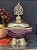 Tagine - Doceira Turca - Metal - Cerâmica Pintado à Mão - Prata e Roxo - Imagem 1