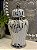 Potiche Decorativo - Ceramica - Branco e Prata - 37CM - Imagem 1