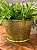 Cachepot em Alumínio - Dourado - Martelado - 29CM - Imagem 1