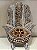 Hamsa - Mão de Fatima - Madeira - Pintado à mão - Marrom e Branco - P - Imagem 1