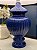 Abajur - Cerâmica - Azul Bic com Cúpula - Imagem 2