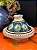 Tagine Saleiro Marroquino - Ceramica - Pitando à mão - Branco e Azul Claro - Imagem 1