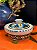Tagine Saleiro Marroquino - Ceramica - Pitando à mão - Branco e Azul - Imagem 1