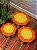 Mesa de Apoio - Madeira - Pintado à Mão - Amarelo e Laranja - G - Imagem 2