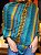 Pashmina de Viscose - Azul, Amarelo e Vermelho - Imagem 1