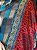 Pashmina de Viscose - Vermelho, Azul e Bege - Imagem 2