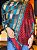 Pashmina de Viscose - Vermelho, Azul e Bege - Imagem 1