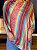 Pashmina de Viscose - Rosa, Amarelo e Azul - Imagem 1