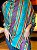 Pashmina de Viscose - Amarelo, Azul e Rosa - Imagem 1