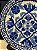 Prato Decorativo - Cerâmica - Azul e Branco - Grande - Imagem 2