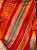 Pashmina de Viscose - Vermelho, Azul e Laranja - Imagem 2