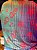 Pashmina de Viscose - Laranja, Azul, Verde e Roxo - Imagem 3