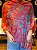 Pashmina de Viscose - Vermelho, Roxo, Amarelo e Azul - Imagem 1