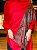 Pashmina de Viscose - Estampada -  Vermelho, Vinho e Azul - Imagem 1