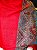 Pashmina de Viscose - Estampada -  Vermelho, Vinho e Azul - Imagem 2