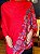 Pashmina de Viscose - Estampada - Vermelho, Laranja e Roxo - Imagem 1