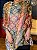 Pashmina de Viscose - Estampada - Dupla Face - Rosa, Roxo, Preto e Azul - Imagem 1