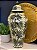 Potiche - Ceramica - Verde - Folhas - GG - 71CM - Imagem 2