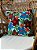 Capa de Almofada Bordada Tassel 45x45 Turquesa - Imagem 1
