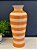 Vaso - Ceramica - Laranja e Branco - Imagem 1