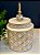Potiche - Cerâmica - Branco e Dourado - 34CM - Imagem 2