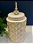 Potiche - Cerâmica - Branco e Dourado - 44CM - Imagem 2