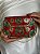 Bolsa Clutch em Metal - Vermelho, Verde e Dourado- Com Alça - Imagem 1