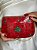 Bolsa Clutch em Metal - Vermelho, Verde e Dourado- Com Alça - Imagem 2