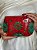 Bolsa Clutch em Metal - Vermelho, Verde e Dourado - Com Alça - Imagem 2
