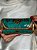 Bolsa Clutch em Metal  - Turquesa, Vermelho e Dourado - Com Alça - Imagem 1