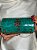 Bolsa Clutch em Metal  - Turquesa, Vermelho e Dourado - Com Alça - Imagem 2
