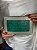 Bolsa Clutch em Metal  - Verde e Prata - Com Alça - Imagem 2