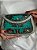 Bolsa Clutch em Metal - Turquesa e Prata - Com Alça - Imagem 1